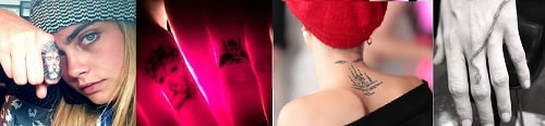 A picture of Tattoos of Cara Delivingne.